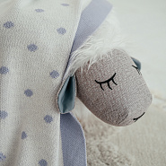 ПВ-39 Плед вязаный «Зая». серый софт