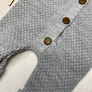 Арт. М-524 Вязаный комбинезон "Гномик", серый