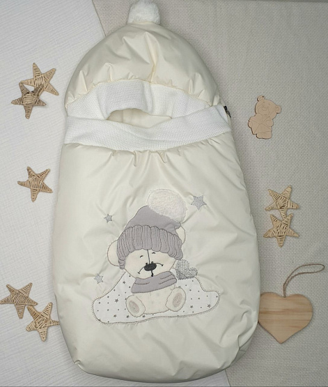 Конверт прогулочный «Зефирка» арт.11-178 молочный