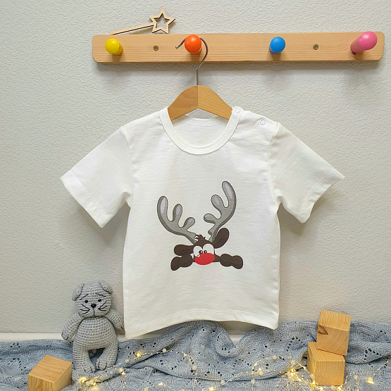 Футболка с новогодним принтом "Олеша" арт.Ф-164