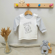 Лонгслив на двух кнопках с принтом "MONS" арт.КЛ-02