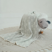 ПВ-31 Плед вязаный "Царский", серый