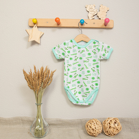 №Д-13 Боди детское с коротким рукавом на 4-кнопках