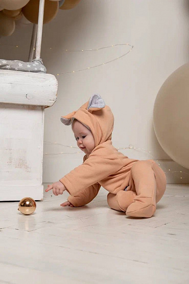 М-517 Комбинезон детский "Ушастик" персик