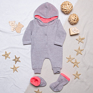 Комбинезон на кнопках с пинетками арт.М-490, неон