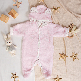 Комбинезон «Плюшик» с капюшоном арт.М-464 розовый