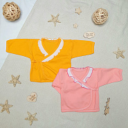 Рубашка-распашонка с оборкой арт.Р-142, жёлтый