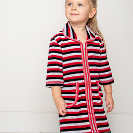 Б-08 Халат велюровый на молнии для девочки 