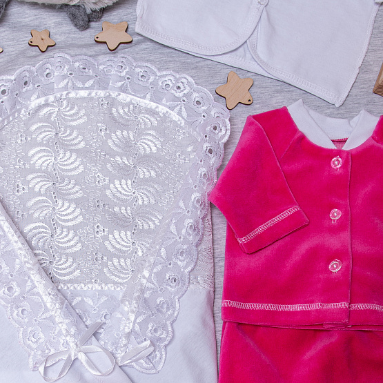 №121 Комплект на выписку "Lovely", розовый