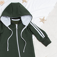 Комбинезон "Вырастайка" из футера с начёсом, арт.М-516, хаки