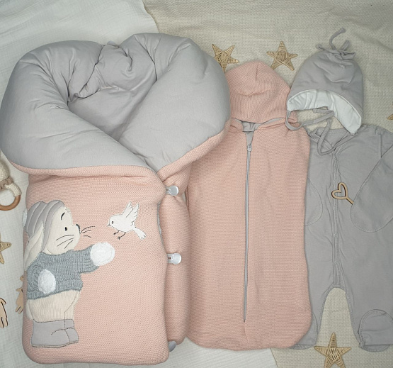 452 Комплект на выписку "Любимка", пудровый