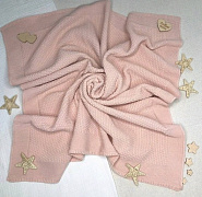 ПВ-33 Плед вязаный "Жемчужина", пудра