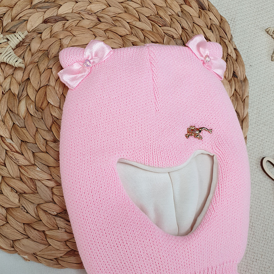 Шапка-шлем дет. "Ушки", для девочки 2-5 лет арт.Б-290