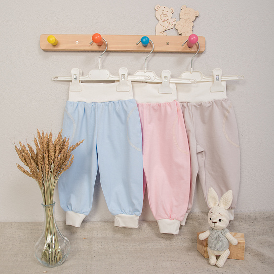 Арт.Т-06 Штанишки детские на манжете, розовые