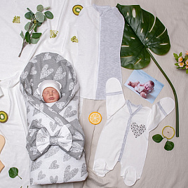 Летний комплект на выписку "Сердечко" арт.421