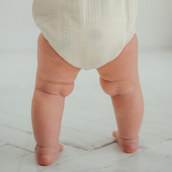 Д-38 Боди муслин, на кнопках, молочный