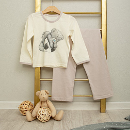 Пижама с принтом арт.П-105, молочный