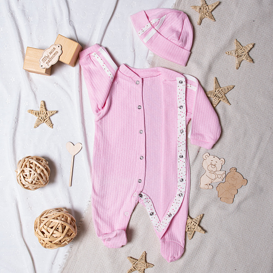 Комбинезон с шапочкой арт.К-330, розовый