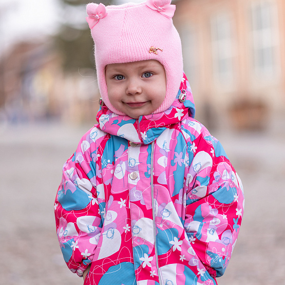 Шапка-шлем дет. "Ушки", для девочки 2-5 лет арт.Б-290