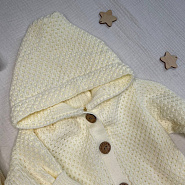 КВ-102 Вязанный комплект на выписку. молочный