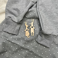 Брюки-джоггеры из футера двунитки арт. Т-103, серый меланж