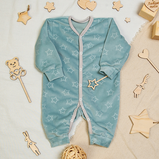 Комбинезон на кнопках "Roxy" арт.М-488 голубой