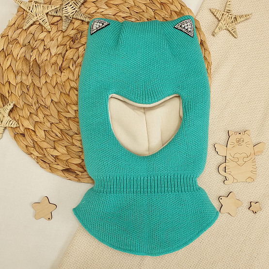 Шапка-шлем дет. "Ушки", для девочки 2-5 лет арт.Б-291