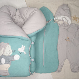 Арт. 452 Комплект на выписку "Любимка", мятный