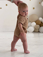 Д-38 Боди муслин, на кнопках, шоколад