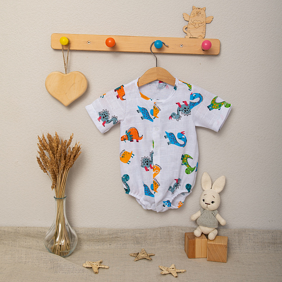 Боди детское муслин набивной арт.Д-33