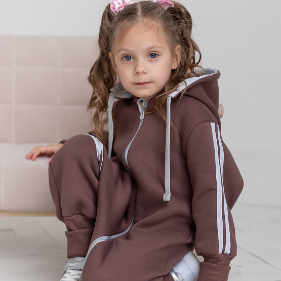 Комбинезон "Вырастайка", футер с начёсом, арт.М-516, коричневый