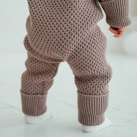 М-524 Вязаный комбинезон "Гномик". Шоколад