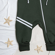 Комбинезон "Вырастайка" из футера с начёсом, арт.М-516, хаки