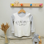 Лонгслив на двух кнопках с принтом "BEST FRIENDS" арт.КЛ-02