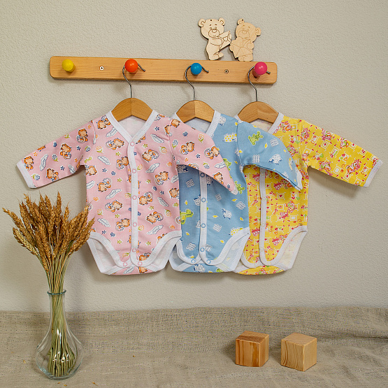 №Д-08 Боди детское с длинным рукавом, футер