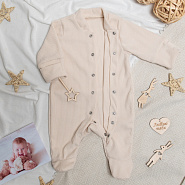 Комбинезон из трикотажа "лапша" арт.М-511, бежево-молочный