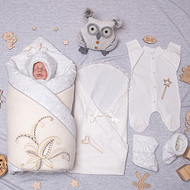 №133 Комплект на выписку "Sunshine", молочный 