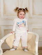 РС-20 Кофта для девочки с принтом, длинный рукав