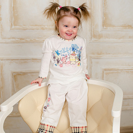 РС-20 Кофта для девочки с принтом, длинный рукав 