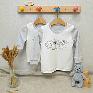 Лонгслив на двух кнопках с принтом "BEST FRIENDS" арт.КЛ-02