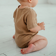 Д-38 Боди муслин, на кнопках, шоколад