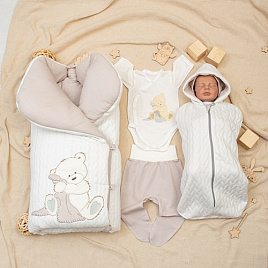 Комплект на выписку «Be-be-Bear» №278 молочный