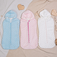 Кокон-пелёнка с капюшоном арт.0322 голубой