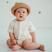 Д-38 Боди муслин, на кнопках, молочный