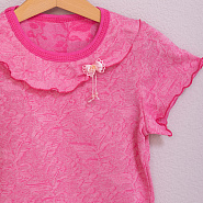 Футболка для девочки ажурная, цветная арт.Ф-108