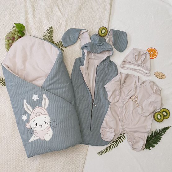 441 Комплект на выписку "Джуниор", мята, лето