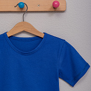 Футболка с круглым вырезом, синяя арт.Ф-82