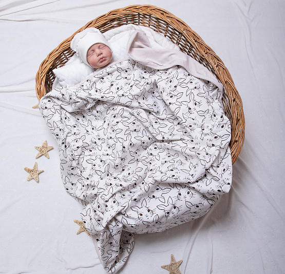 0882 Плед "Уютный" из двойной кулирки, р.100*100см