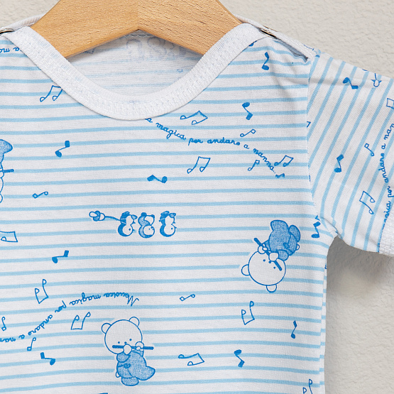 №Д-13 Боди детское с коротким рукавом на 4-кнопках