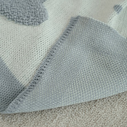 Пв-37, плед вязаный "зайка" серый, полушерсть